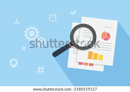 Simple business conceptual illustration that represents correspondence and brainstorming in idea realization. Vector illustration.