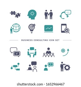 SIMPLE BUSINESS CONSULTING ICON SET	

