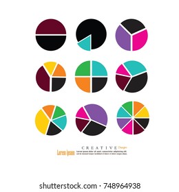 Simple business flat pie chart. Vector illustration.