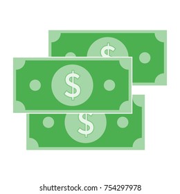 Simple Business Flat Vector of Cash Money Icon Design Template. Colorful Paper Money Vector Illustration.