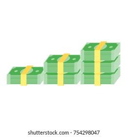 Simple Business Flat Vector of Cash Money Icon Design Template. Colorful Paper Money Vector Illustration.