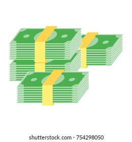 Simple Business Flat Vector of Cash Money Icon Design Template. Colorful Paper Money Vector Illustration.