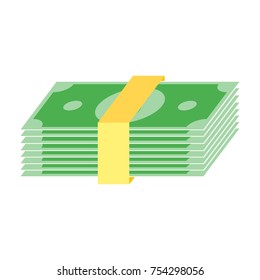 Simple Business Flat Vector of Cash Money Icon Design Template. Colorful Paper Money Vector Illustration.