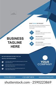 Simple business flyer brochure design template