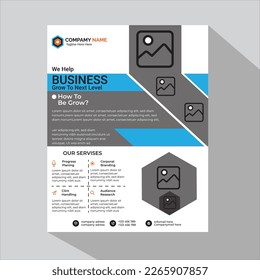 simple business flyer design based on custom color mode