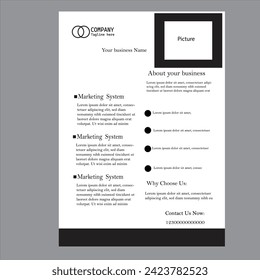 Simple business flyer design template