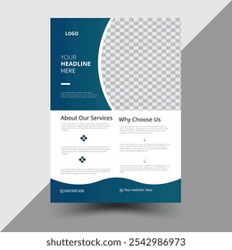 Simple business flyer design template 