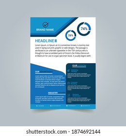 Simple Business Flyer Layout. Brochure, Annual report, Posters, Vector, Posters, A4 size.
