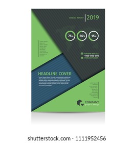Simple Business flyer template. A4 size design. Vector illustration.
