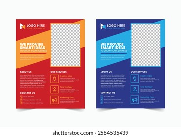 Simple Business Flyer Template | CMYK | US Letter | Print Ready | 0.125 Bleed
