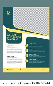 Simple business flyer template . Ready to print scalable.
