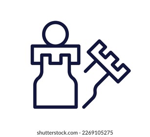 Simple business icon. Achieving success or goals. Chess pieces as metaphor for strategy or business plan. Cartoon linear vector illustration isolated on white background