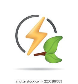 Simple business icon from Energy Saving Related Vector 3d Icons. Contains such Icons as Energy Cost, Power Consumption Level, Greenhouse. Money, leaves, savings, energy investments and much more.