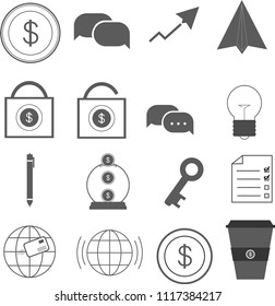 Simple Business Icon Set
