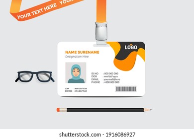 Simple business Id card design template ,clean and smooth ,eps 