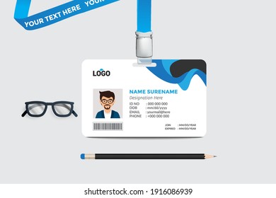 Simple business Id card design template ,clean and smooth ,eps 