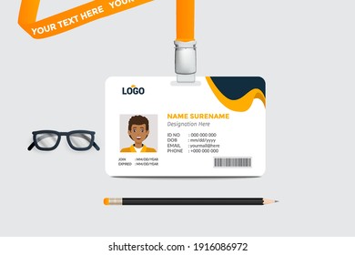 Simple business Id card design template ,clean and smooth ,eps 