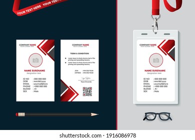 Simple business Id card design template ,clean and smooth ,eps 