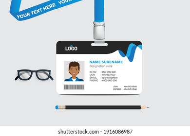 Simple business Id card design template ,clean and smooth ,eps 