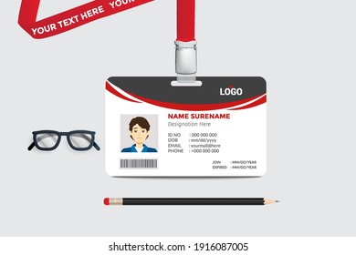Simple business Id card design template ,clean and smooth ,eps 
