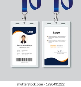 Simple business Id card design template. 