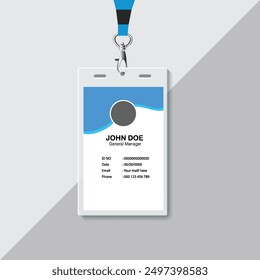 Simple business Id card design template.