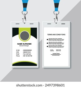 Simple business Id card design template.