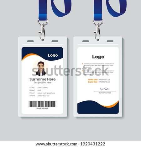 Simple business Id card design template. 