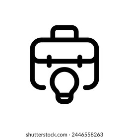 Simple Business Idea line icon isolated on a white background