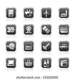 Simple Business and industry icons - Vector Icon Set