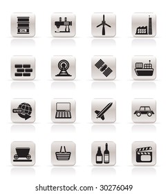 Simple Business and industry icons - Vector Icon Set