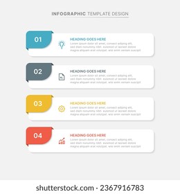 Simple Business Infographic Design Template with 4 Options