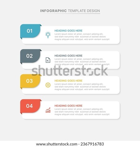 Simple Business Infographic Design Template with 4 Options