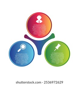 Simple Business Infographic Element design with Unique 3 options can be used for workflow layout, diagram, annual report.