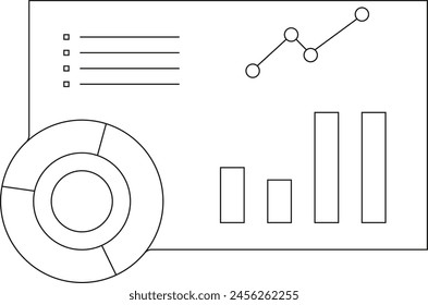 Infografía de negocios simple con gráfico circular y gráfico de barras