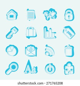 Simple Business and Internet Icons - Vector Icon Set