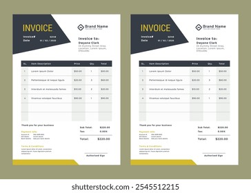 modelo de NFF comercial simples. A Folha de Papel Modelo de NFF Criativa Inclui Contabilidade, Preço, Imposto e Quantidade. Com variação de cor Vetor ilustração de Finanças