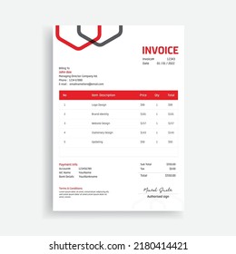 Diseño sencillo de plantillas de facturas empresariales