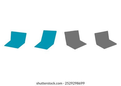 Simple business laptop design set