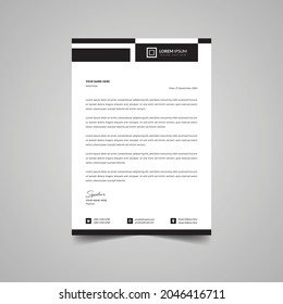 Simple Business Letterhead Design Template vector Illustration For Project