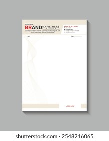 Simple business letterhead design template