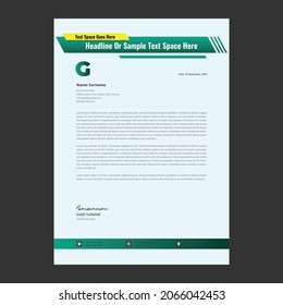 simple business letterhead template design