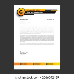 simple business letterhead template design