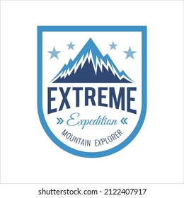 simple business logo about adventure in mountain nature,camping and survival
