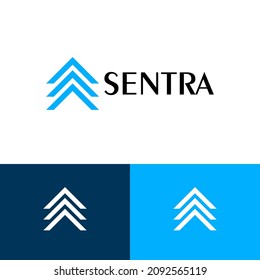 Concepto de diseño simple de logotipo de negocios. Ilustración moderna de marca logarca. Puede representar tecnología, acciones, banco, arquitecto, cripto, blockchain.