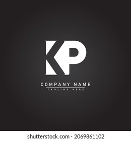 Logo simple d'entreprise pour lettre initiale KP.