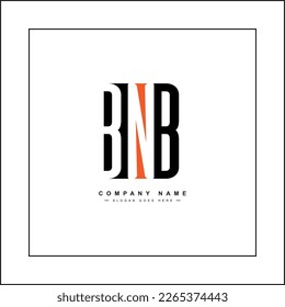 Simple Business Logo for Initial Letter BNB - Alphabet Logo svg