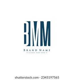 Logotipo comercial sencillo para la carta inicial BMM - Logo alfabético