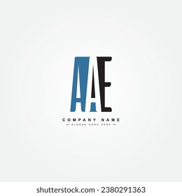 Simple Business Logo for Initial Letter AAE - Alphabet Logo