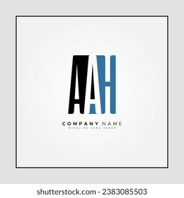 Simple Business Logo for Initial Letter AAH - Alphabet Logo